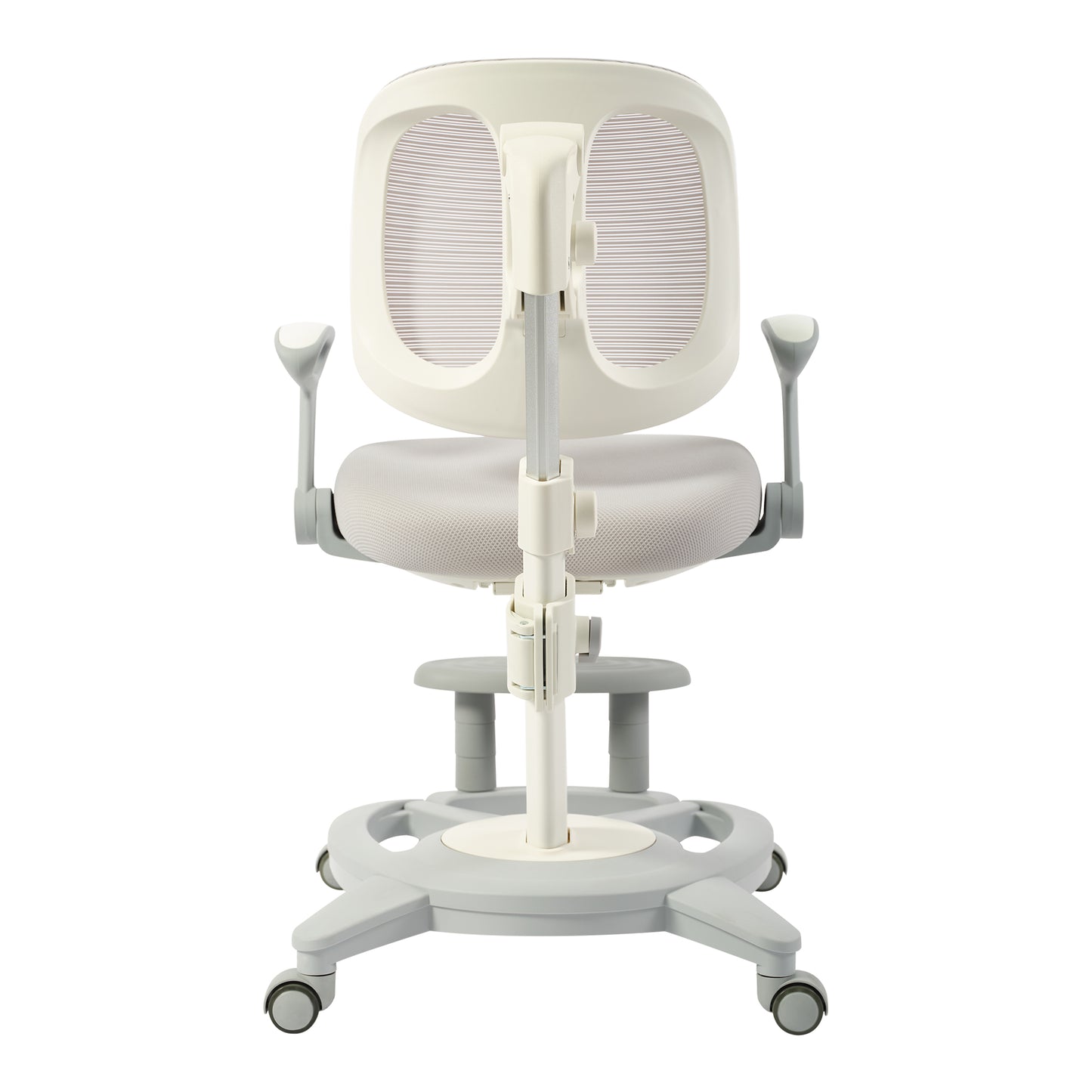 Kids Desk Chair, Computer Chairs with Armrest and Footrest for Boys Girls Cute Mesh Ergonomic with Adjustable Height Swivel Safe Sit-Locking Casters