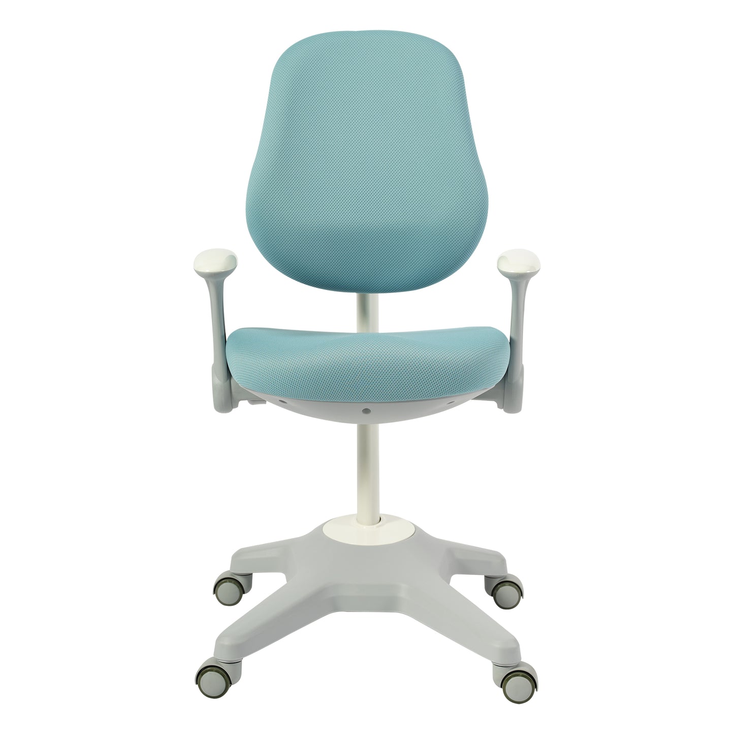 longsen Kids Desk Chair, Computer Chairs with Armrest and Footrest for Boys Girls Cute Mesh Ergonomic with Adjustable Height Swivel Safe Sit-Locking Casters Blue