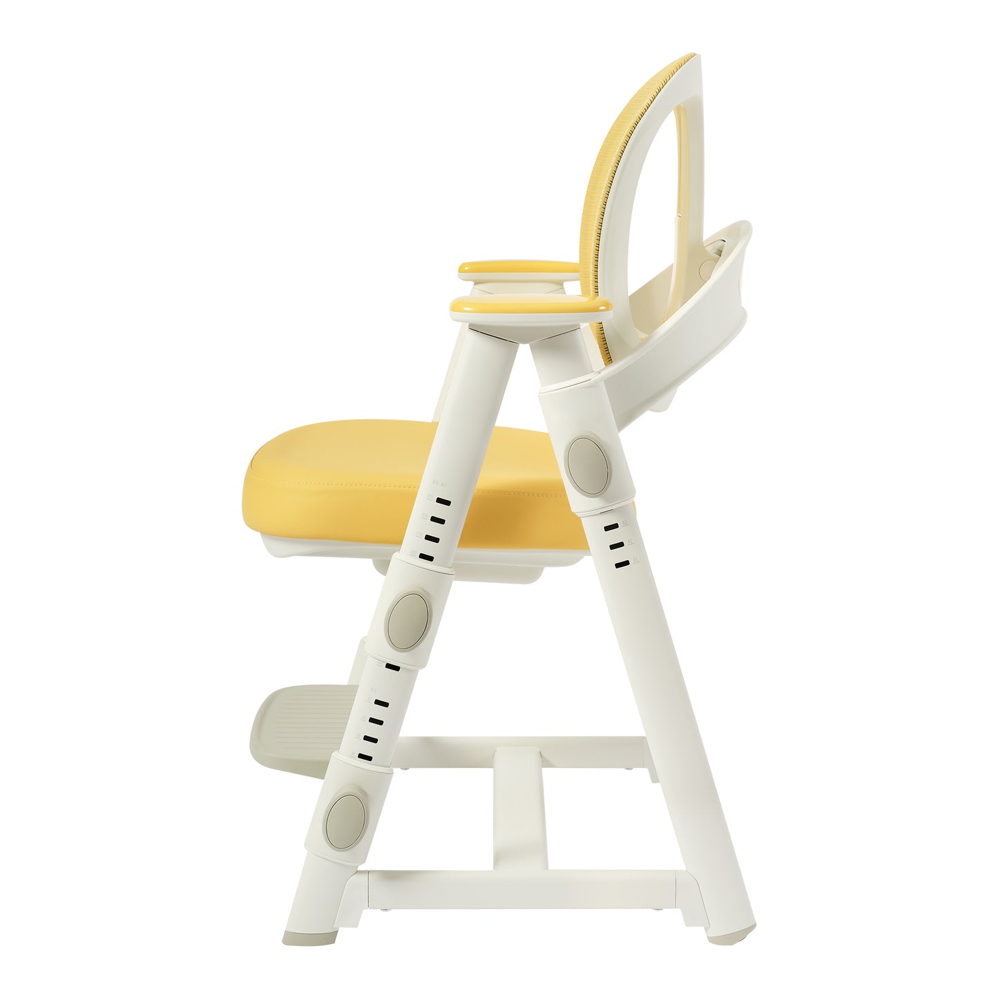 Kids Desk Chair, Height Adjustable Study Chair with Adjustable Back Support, Thick Cushion Seat, Foldable Armrest and Adjustable Footrest