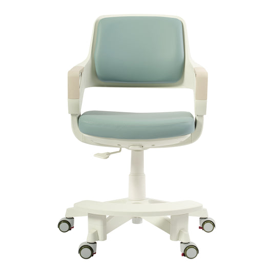 Kids Desk Chair, Computer Chairs with Armrest and Footrest for Boys Girls Cute Mesh Ergonomic with Adjustable Height Swivel Safe Sit-Locking Casters